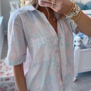 Pastel Button-Up Women's Top
